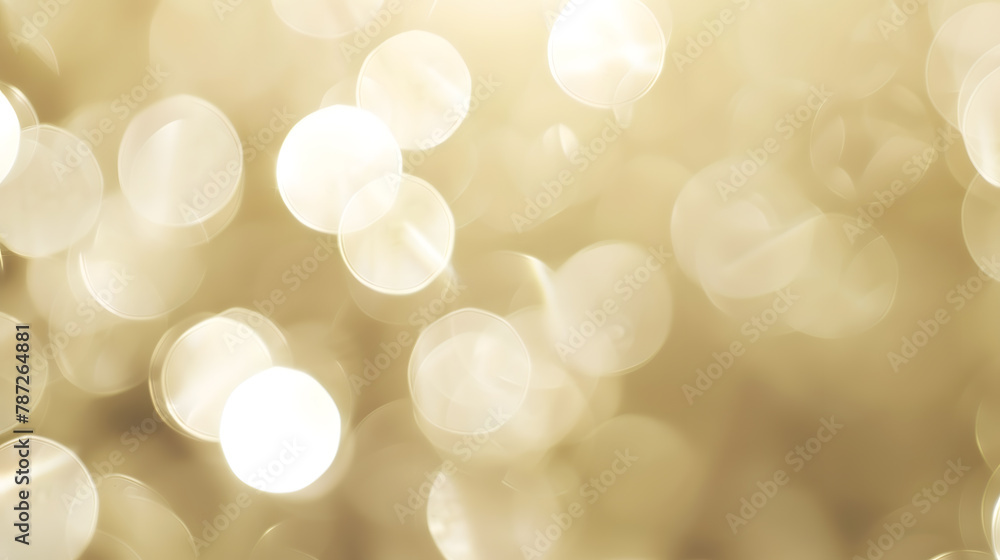 Poster Abstract blur soft focus soft blinking light beige horizontal copy space background : Generative AI