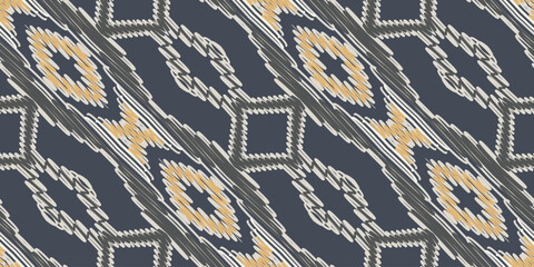 Ethnic oriental ikat seamless pattern traditional. Fabric Indian style. Design for background, wallpaper, vector illustration, fabric, clothing, carpet, textile, batik, embroidery.