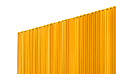 Yellow Metal sheet roof facade structure 