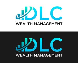 DLC letters monogram financial health company logo design.