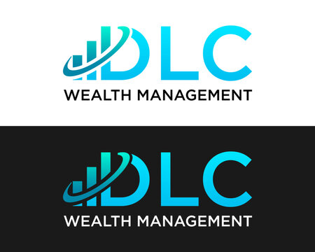 DLC letters monogram financial health company logo design.