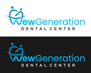Letter NG monogram dentist health logo design.