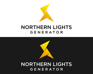 North direction and power electric company logo design.