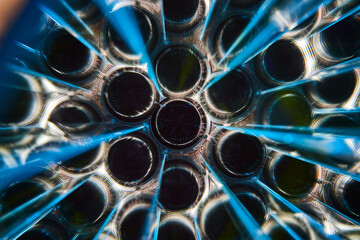 Radial Bottle Bottoms and Cap Pattern - Overhead Symmetry