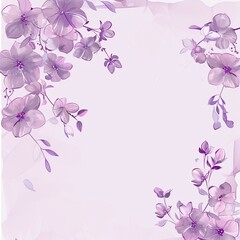 Fototapeta na wymiar A watercolor painting of purple flowers on a white background.