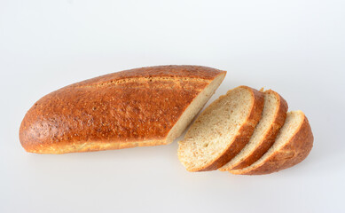 a loaf of bread is shown on a white background 