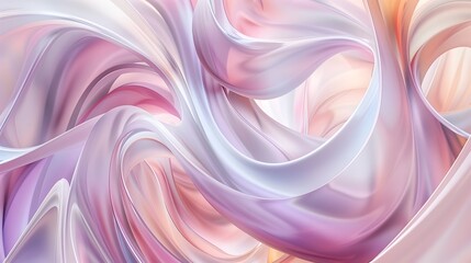 Pastel Swirls: A Gentle Invitation to Soft Aesthetics in Abstract Design - obrazy, fototapety, plakaty