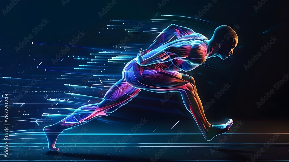 Poster unleashing power: a dynamic visualization of a sprinter's muscle activity in sports biomechanics