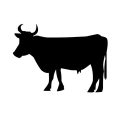 Cow silhouette vector