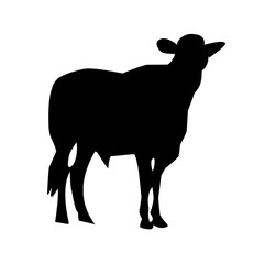 Cow silhouette vector