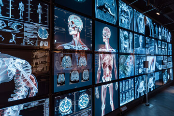 Futuristic Medical Diagnostic Interface with 3D Imaging.