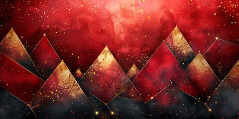 abstract background colorfull, red gold, black, white, rustic, modern