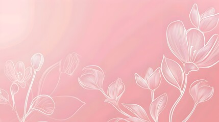 Pink Floral Pattern Design, Great for Spring and Beauty Themes