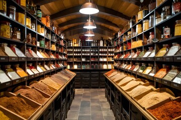 Spice shop interior, where fragrant treasures beckon exploration