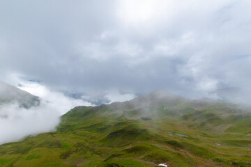 Alpine Landscape: Veils of Clouds