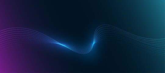 abstract technology particles dots background