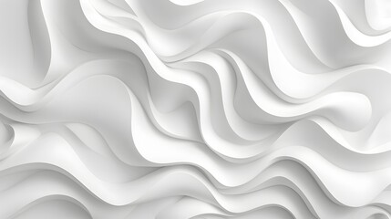 Fototapeta premium 3D Waves of Elegance: A Captivating Interplay of Light and Shadow for Wall Decor