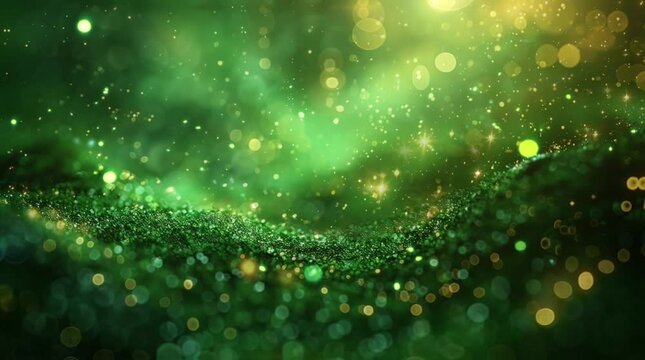 Glowing green light background