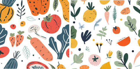 Abstract vegetables pattern