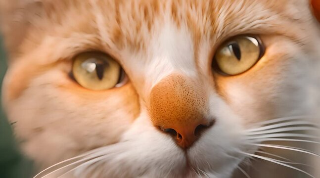 The Allure of Amber, A Close-Up Look at a Tabby Cat's Mesmerizing Eyes