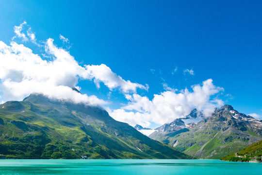 Sunny Day at the Silvretta Reservoir