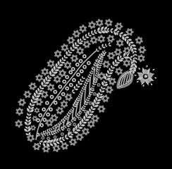 Obraz premium Ethnic paisley embroidery isolated motif