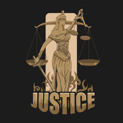 Justice, Happy Lawyer's Day vector illustration