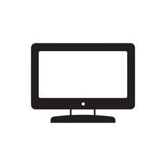 Monitor icon. Black Monitor icon on white background. Vector illustration
