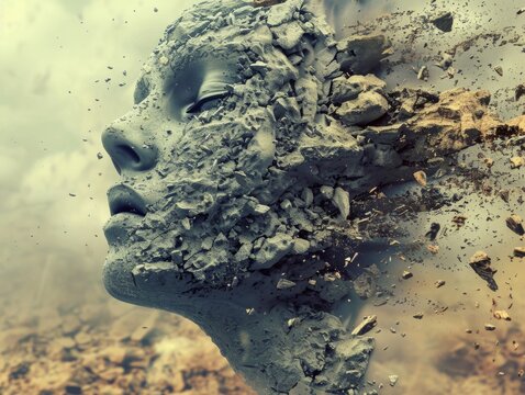 Disrupting the Paradigm: Moving Forward with Confidence and Shifting Perspectives - 3D Rendering of Feeling Better in Times of Change.