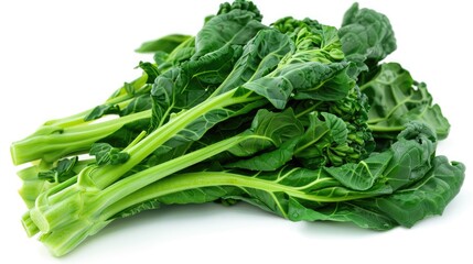 Fresh and Healthy Chinese Broccoli - Isolated Green Choi for Cooking and Food