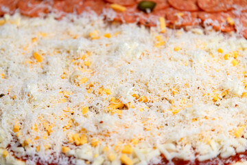 View of preparing the pizza