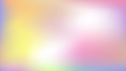 Azure magenta violet ochre poster print. Mockup for invitation cover app social media web card. Rainbow gradient banner. Pastel blue yellow pink background. Pale cyan lemon lavender wallpaper.