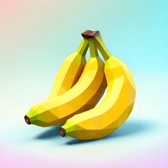 low poly bananas