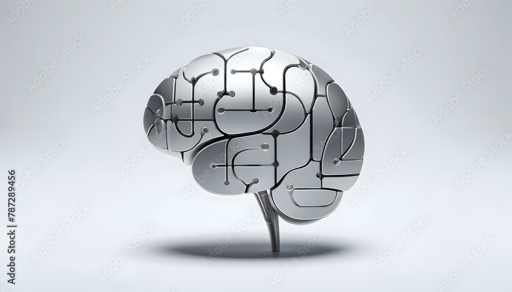 Poster interconnected neurons firing in a brain, symbolizing the mental activity during brain games. these 