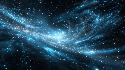 Craft a visual narrative featuring a futuristic starscape