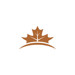 Naklejka premium Maple leaf nature logo design