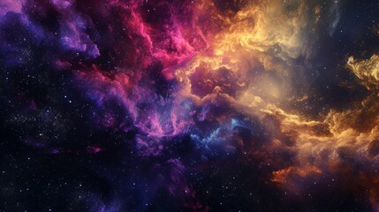 Supernova Space Galaxy: Vibrant Cloud Nebula Wallpaper Background