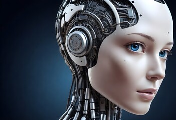 Artificial intelligence background, abstract AI technology background