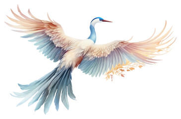 PNG Traditional chinese crane flying animal bird white background. 