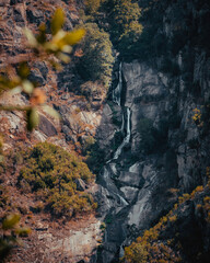waterfall in the mountains