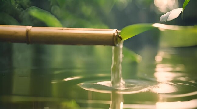 The Serenity of Water and the Grace of Bamboo in Harmony