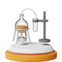 Chemical flask Science Laboratorium experience 3D