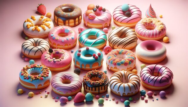 3D Image of Donuts