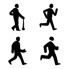 Silhouette humans in Various Poses, Captivating Human Silhouette Descriptions, Exploring Human Poses, Dynamic Human Silhouette Titles, Walking, Sitting, Running