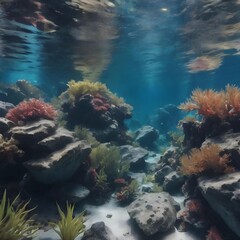 Fototapeta na wymiar world ocean day concept, deep sea view