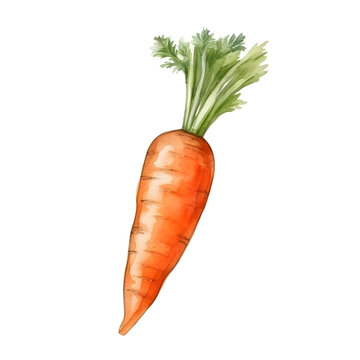 carrot watercolor style, illustration.