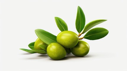 Fototapeta na wymiar green olives on branch