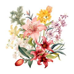 floral watercolor style, illustration.