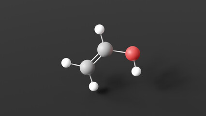 polyvinyl alcohol molecular structure, e1203, ball and stick 3d model, structural chemical formula with colored atoms - obrazy, fototapety, plakaty