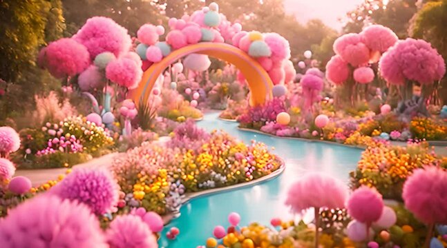 Journeying Through Surreal Candy Gardens on Remote Islands